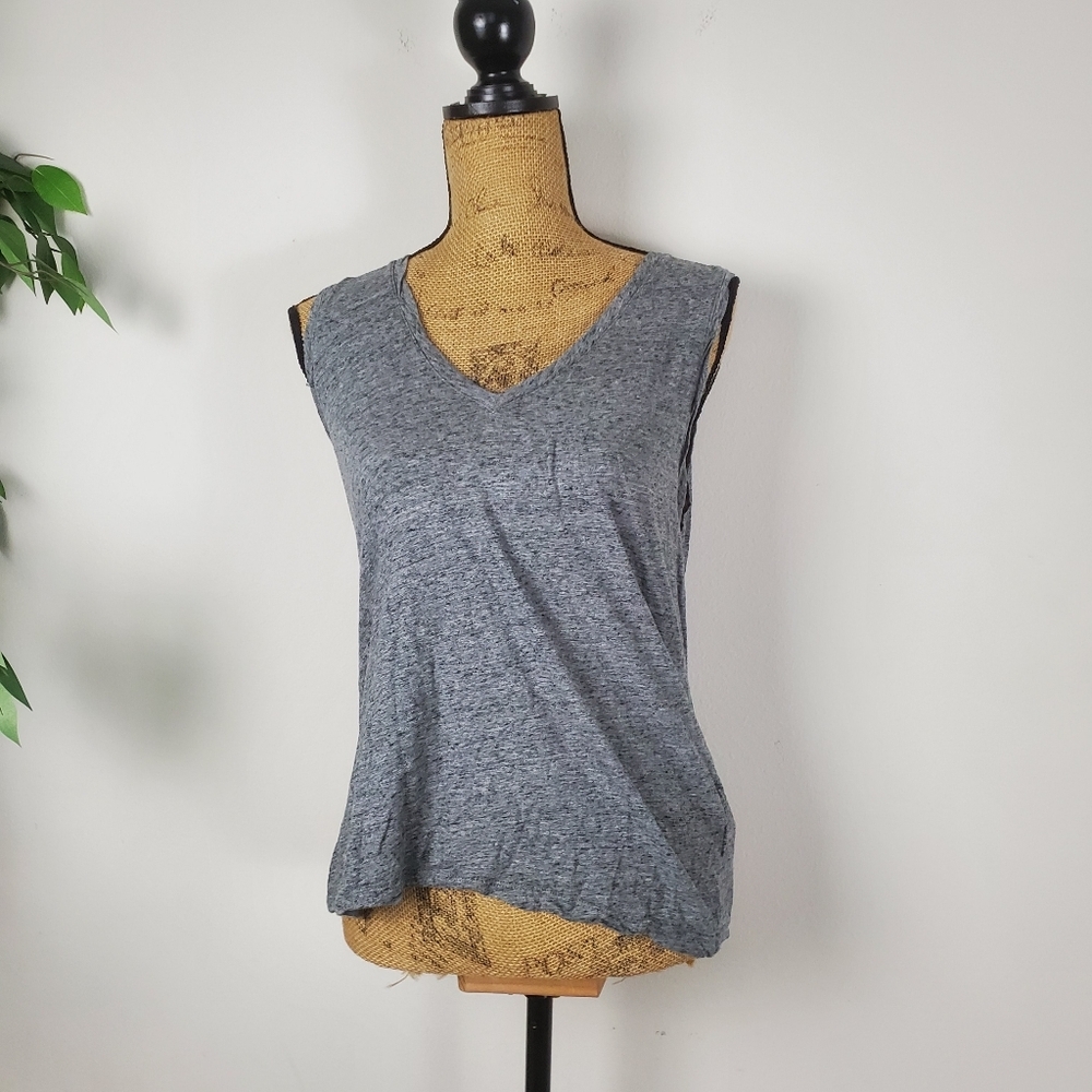 Madewell Gray Speck Sleeveless Top Women's Size Medium Cotton